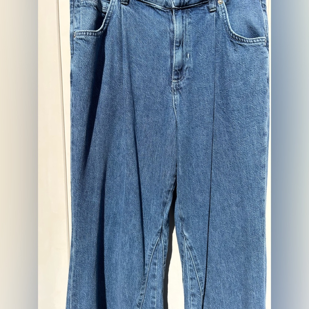 FREE PEOPLE We The Free Sheridan Baggy Flare Wide Leg High Rise Jeans Size 28x32 - Picture 9 of 9